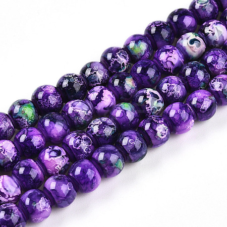 Baking Paint Glass Beads X1-DGLA-N003-6mm-A07-1