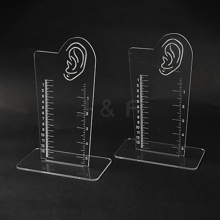 Transparent Acrylic Earring Measurement Display Stand EDIS-NH0001-01-1