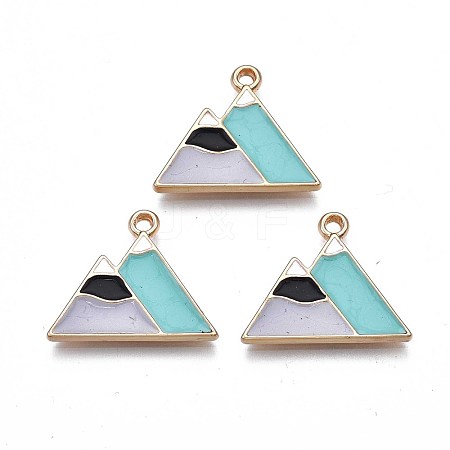 Rack Plating Alloy Enamel Pendants ENAM-S122-67-1