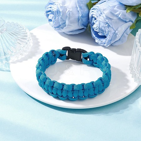 7 Inner Cores Polyester & Spandex Cord Braided Bracelets for Men Women BJEW-JB12509-02-1
