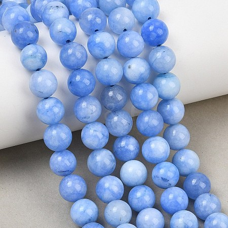 Natural Dyed White Jade Beads Strands GG-CBAEB22-B01-8mm-08-1