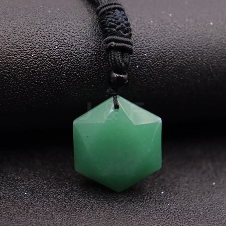 Natural Green Aventurine Pendant Necklaces PW-WG41900-04-1