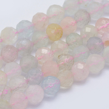 Natural Morganite Beads Strands G-L478-19-6mm-1