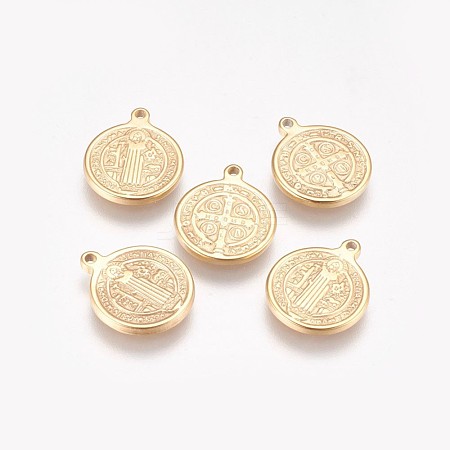 201 Stainless Steel Pendants STAS-F166-06G-1