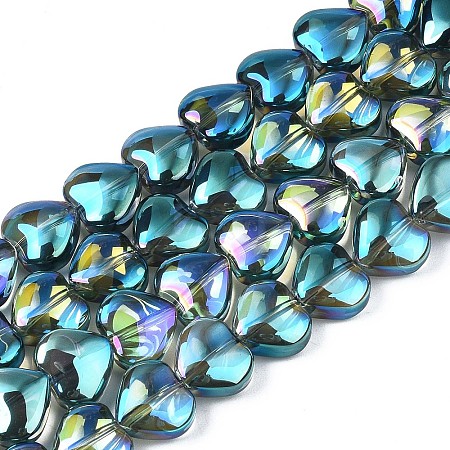 Electroplate Glass Beads Strands X-EGLA-S188-14-B01-1