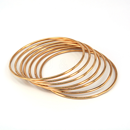 201 Stainless Steel Buddhist Bangle Sets X-BJEW-O115-79-1-1