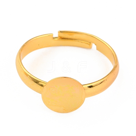 Adjustable Brass Finger Rings Components KK-WH0054-22A-G-1