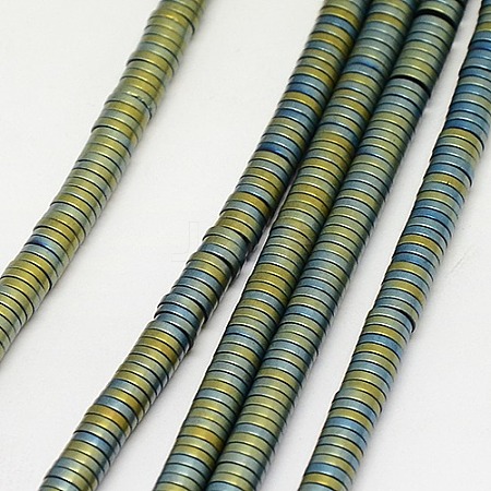 Electroplate Non-magnetic Synthetic Hematite Beads Strands G-J164B-3mm-08-1