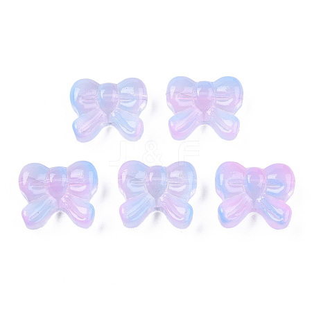 Transparent Spray Painted Glass Beads LS-GLAA-N035-025-G03-1