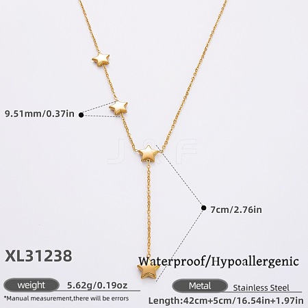 316L Surgical Stainless Steel Y Tassel Necklaces for Women FS-WGE9B28-11-1