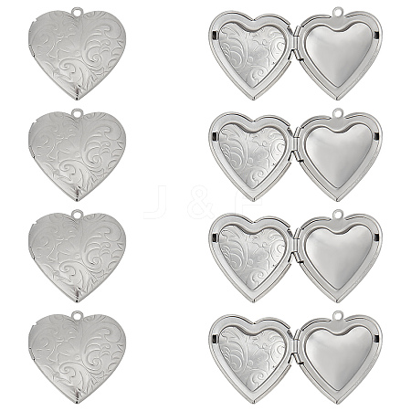 Unicraftale 10Pcs 304 Stainless Steel Locket Pendants STAS-UN0026-26-1