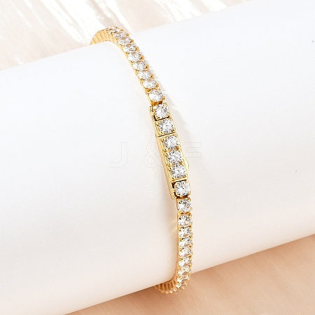 925 Sterling Silver Micro Pave Cubic Zirconia Tennis Bracelets for Women BJEW-C117-01B-G02-1