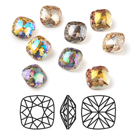 K9 Glass Rhinestone Cabochons RGLA-E007-12mm-A-M-1