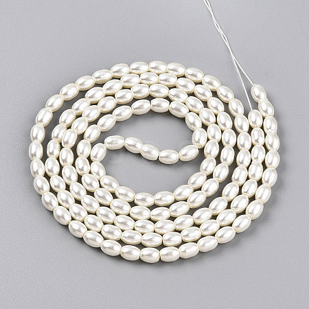 Baking Paint Pearlized Glass Pearl Bead Strands X-HY-T002-01C-02-1