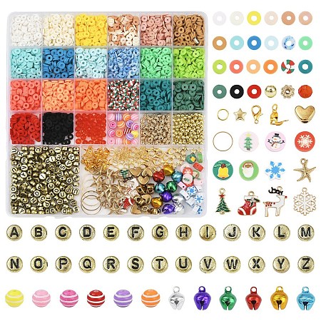 DIY Polymer Clay Stretch Charms Bracelets Making Kits DIY-YW0011-63-1
