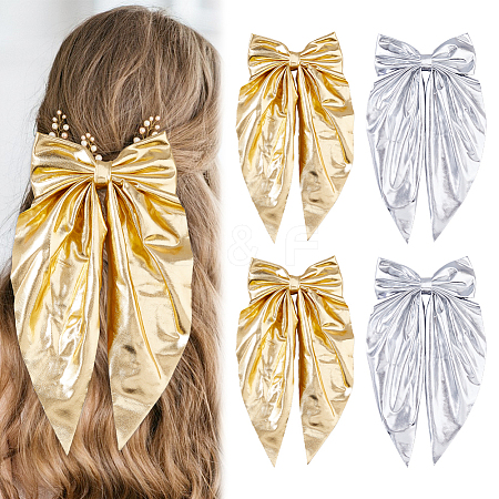 4Pcs 2 Colors Cloth Bowknot Hair Barrettes PHAR-FH0001-08-1