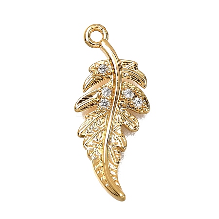 Brass Micro Pave Cubic Zirconia Pendants X1-KK-B152-13A-G-1