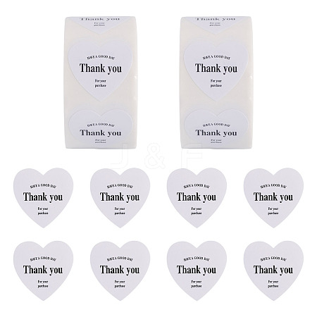 2Roll Heart with Thank You Roll Stickers DIY-TA0013-58A-1