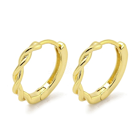 Brass Hoop Earrings EJEW-L211-010H-G-1