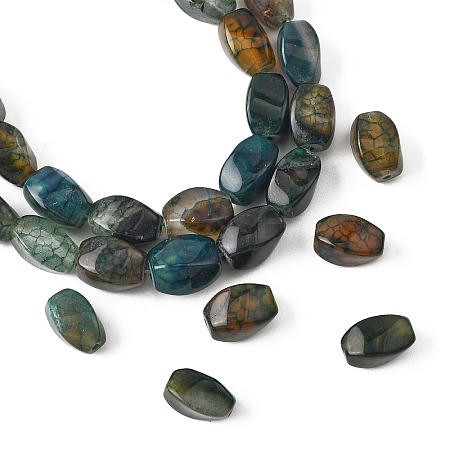 1 Strand Natural Dragon Veins Agate Beads Strands G-YW0002-59B-1