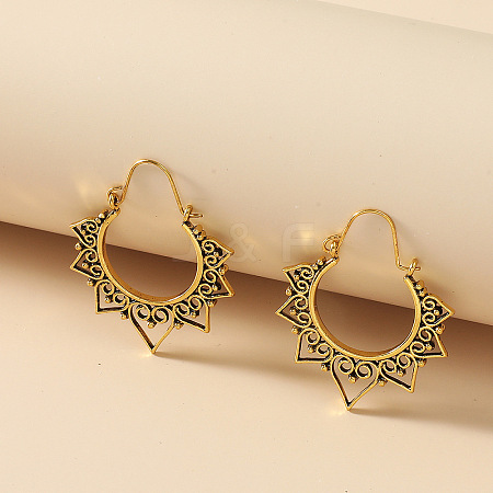 Alloy Hoop Earrings FS-WG0F541-01-1