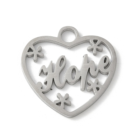 304 Stainless Steel Pendants STAS-E501-08P-1