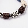 Lava Rock Beaded Bracelets BJEW-D325-10-2