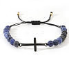 Natural Lapis Lazuli Round Bead Braided Bead Bracelets FL7803-7-1