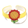 Flower Resin Cuff Bangle for Children LS-BJEW-Q774-01E-2