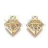 Brass Micro Cubic Zirconia Charms KK-N231-116-NF-2