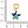 Brass Resin European Dangle Charms KK-CBA3642-01G-03-3