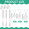 3Pcs 3 Styles Stainless Steel Macrame Pouch Pendant Cable Chain Necklace Making NJEW-BC0001-14P-2