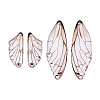 Transparent Resin Light Rose Rhinestone Pendants Set RESI-TAC0002-47A-11