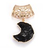 Natural Obsidian Big Pendants PALLOY-I211-01LG-1