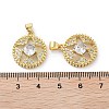 Rack Plating Star Brass Micro Pave Cubic Zirconia Pendants KK-E102-09G-3