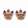 Eco-Friendly Alloy Enamel Pendants X-ENAM-Q437-064-NR-1