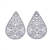 430 Stainless Steel Filigree Pendants STAS-S108-15A-2