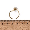 304 Stainless Steel Cubic Zirconia Cuff Open Rings SA-CBA54F2-03B-G-2