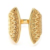 Rack Plating Brass Open Cuff Rings for Women RJEW-M022-19G-2