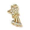 Brass Micro Pave Cubic Zirconia Charms KK-I276-43G-1