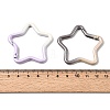 Spray Paint Alloy Spring Gate Rings FIND-C086-02B-3