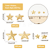 ARRICRAFT 600Pcs 3 Style Star Brass Cabochons FIND-AR0002-57-2