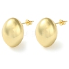 Oval Brass Stud Earrings for Women EJEW-A034-05G-1