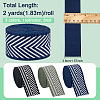 3Pcs 3 Colors Polyester Arrow Ribbon OCOR-BC0006-71-2