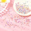120G 10 Colors Transparent Colours Rainbow Plated Round Hole Glass Bugle Beads SEED-CJ0001-27-5