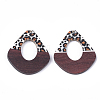 Printed Resin & Wood Pendants RESI-S358-65-1