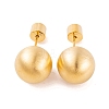 Round Ball Drawbench Brass Ear False Plugs for Women EJEW-G391-24C-G-2