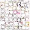 50Pcs Cartoon Cute Picture Frame PVC Adhesive Waterproof Stickers Self-Adhesive Stickers PW-WGEEBDD-01-1