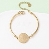 Religion 304 Stainless Steel Link Bracelets for Women LS-BJEW-F524-02A-G-1