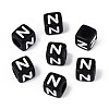 Initial Acrylic Horizontal Hole Beads OACR-ZX006-35N-1